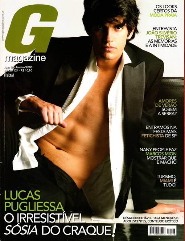 Lucas Pugliessa pelado na revista gay G Magazine