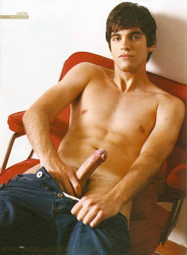 Foto do modelo Lucas Pugliessa de pau duro G Magazine - Famosos nus