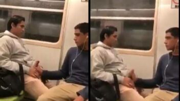 Punhetando o homem casado no metrô