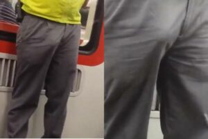 Funcionário do metrô de pau duro no horário de trabalho