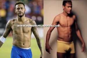 Neymar com o pênis marcando na cueca