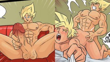 Hentai Gay Goku e Gohan fodendo gostoso