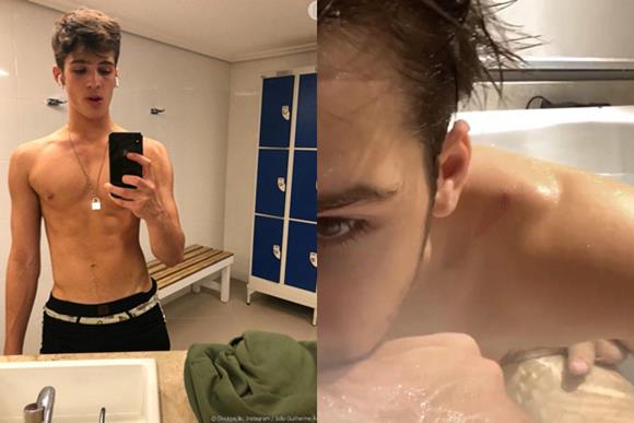 João Guilherme pelado e mostrando o pênis no Instagram