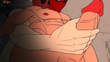 Deadpool fodendo a bunda de Homem-Aranha