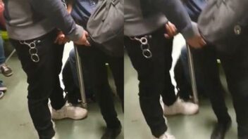 Pegação entre machos no metrô lotado