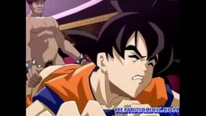 Dragon Ball Goku tendo o cu fodido por inimigo em desenho