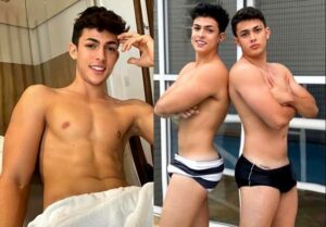 Fotos dos gêmeos Ryan e Nathan Paiva pelados