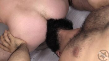 Beauty sexy gay fit muscle sucking hairy male