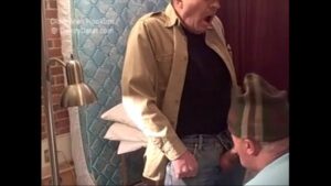 Grandpa gay pissing public