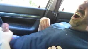 Monstercock gay gagging in car