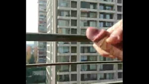 Naked on the balcony gay