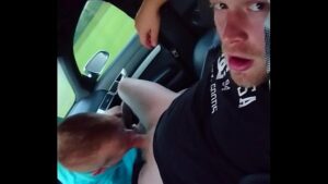 Gay jerkingoff in car