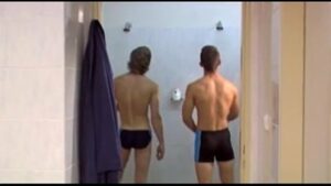 Gay mature men in shower at sauna