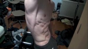 Gay porn abs oiled muscle masturbation