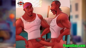 Negroes do basquete gay cartoon