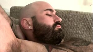 Bald bearded muscle gay porn