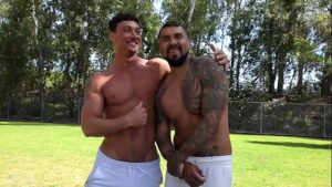 Boomer banks threesome gay video