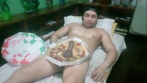 Cum on food gay pizza