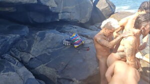 After na praia apos a parada gay em copacabana