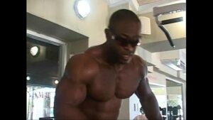 Bodybuilder black gay man