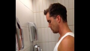 Gay porn pissing public bathroom