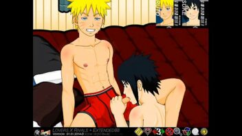 Naruto beijando sasuke gay