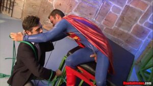 Pornstar gay actor with a superman tatoo