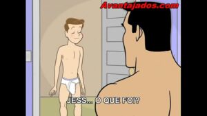 Sexo desenhos animados gay de bruços