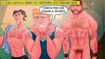 Conto gay vestiário cartoon