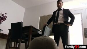 Gay sex family dick in kitchen