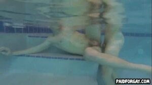 Gay teen cumming underwater