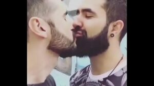 Hot bear gay kiss