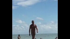 Nude beach huge cock three way gay blow job