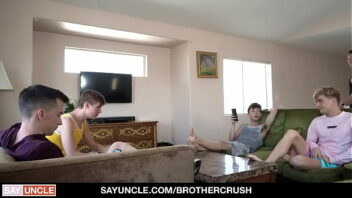 Playing video game gay porn