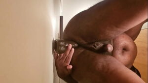 Chubby black ass dildo
