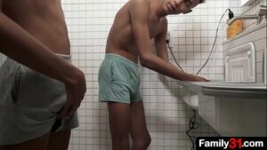 Porn gay bathroom twin and mature