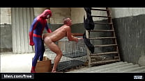 Homem Aranha se marturbando com brinquedo erotico